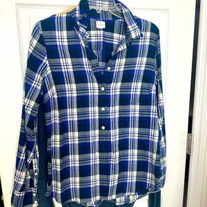 I.crew blue plaid flannel perfect shirt /s/